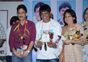 famous Music director Anand ji,VIP,and smt Anand welcomed with Vegetable garlands.