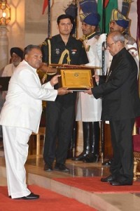 Photo receiving award