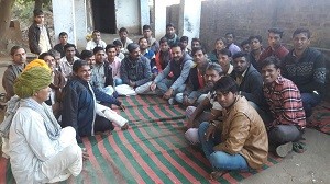 टेंक नम्बर तीन पर भाजपा कार्यकर्ताओकी बैठक।फोटो-षंकर खारोल